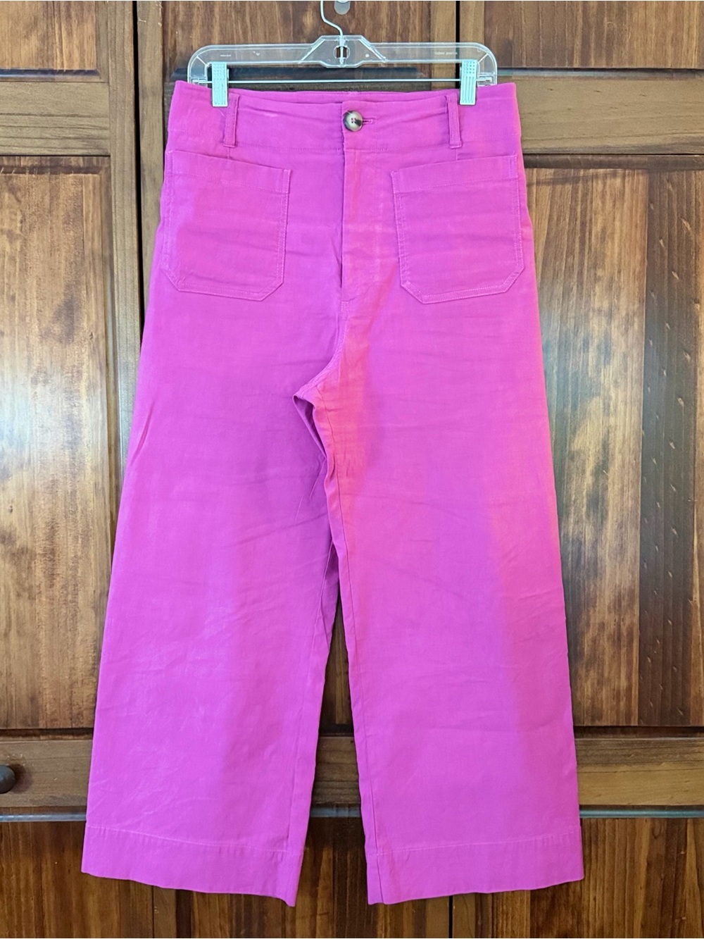 Maeve Colette Magic Fabric Bright Magenta Wide-Leg Pants